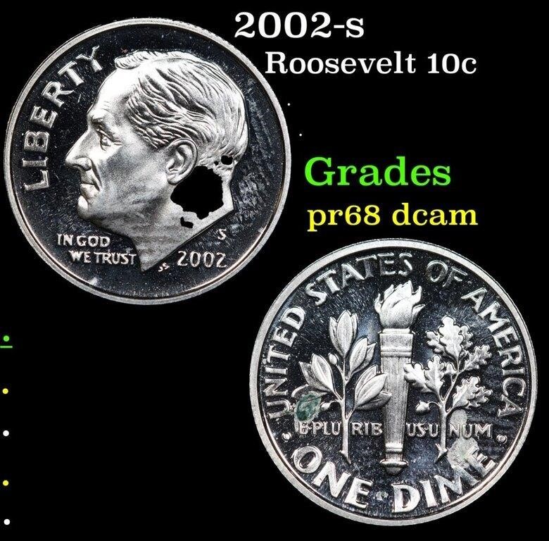 Proof 2002-s Roosevelt Dime 10c Grades GEM++ Proof