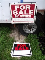 6 For Sale Signs & 3 Stands (3 Signs are New)
