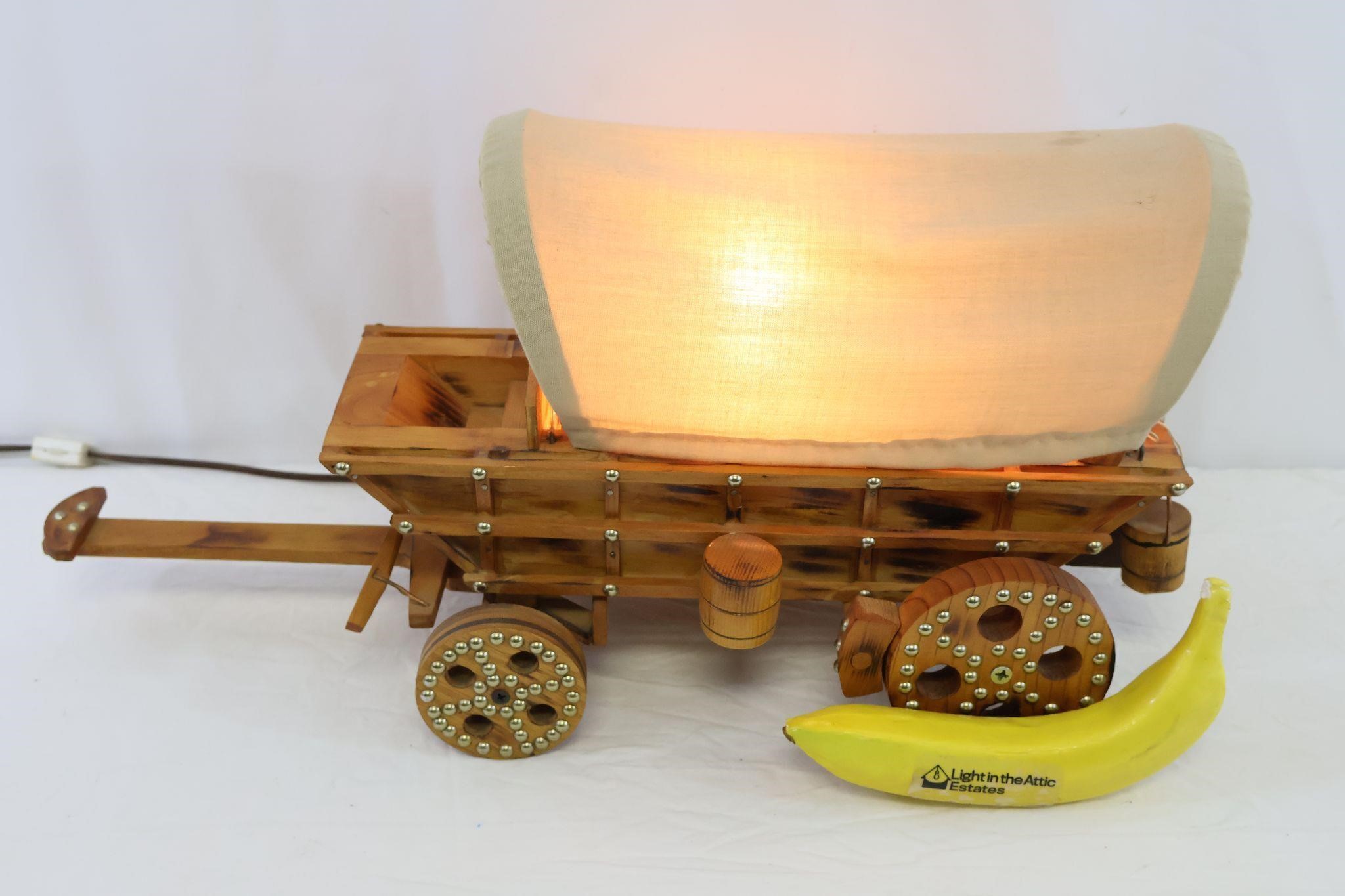 Hand-Made Covered Wagon Lamp