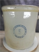 Buckeye Pottery Macomb IL #5 Stoneware Crock