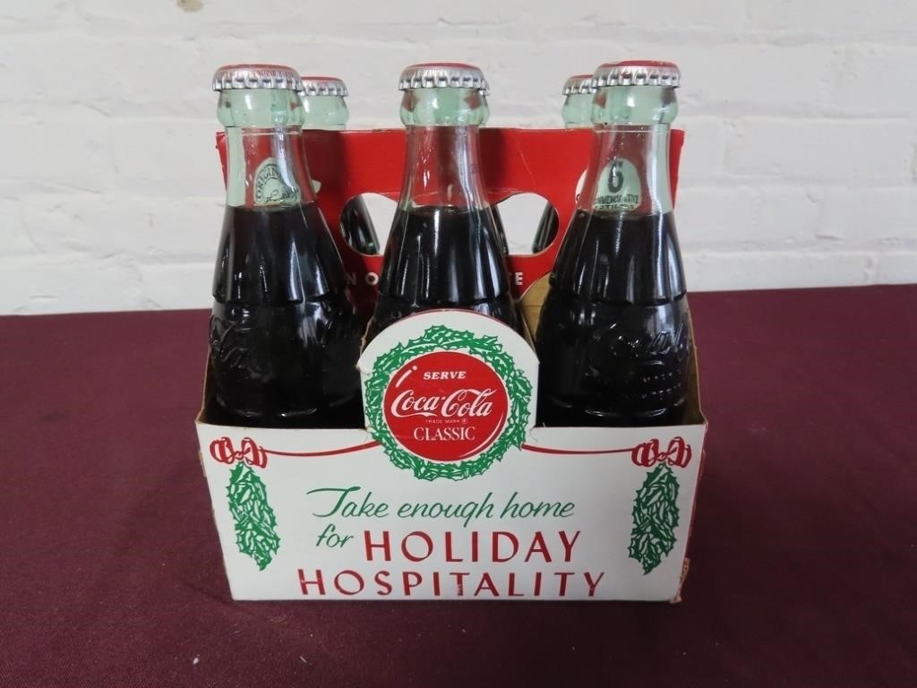 Coca Cola Holiday six pack soda.