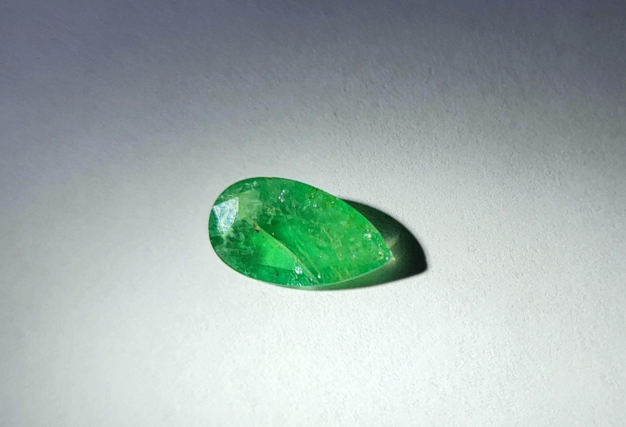 1.70 Ct Colombian Single Emerald AA  Quality