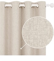 JINCHAN Burlap Linen Textured Curtains