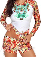 LARGE WOMENS SUN PROTECTION TWO PIECE SWIMSUIT $25