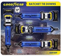 Goodyear Ratchet Tie Downs, 4 pk.