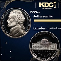 Proof 1999-s Jefferson Nickel 5c Grades GEM++ Proo