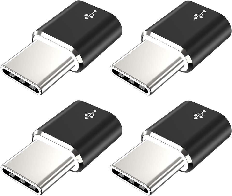 JXMOX USB Type C Adapter (4-Pack)  Micro USB Femal