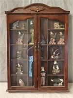 Mahogany Hanging Curio Cabinet, Eagle Collectibles