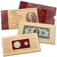 1993 Thomas Jefferson 250th Anniversary Coin & Cur