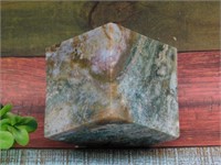 OCEAN JASPER BALANCING CUBE ROCK STONE LAPIDARY SP