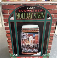 New 1997 Budweiser Holidays Beer Stein