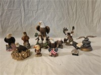 10 Porcelain, Marble and Resin Eagle Figurines