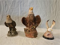 Porcelain Eagle Decanter & Sculptures