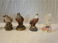 4 Eagle Sculptures