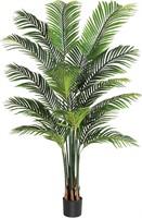 VIAGDO Artificial Fake Palm Tree 6ft Tall with 16