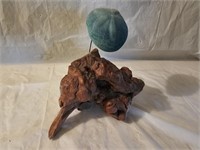 John Perry Burl Wood and Echnoid Sculpture