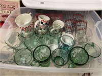 Tub of Coca Cola & Other Glasses