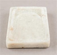 Chinese White Jade Carved Ink Stone