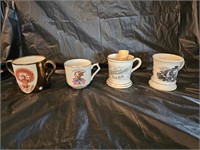 Vintage Porcelain Federal Eagle Shaving Mugs