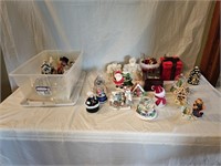 Tote, Assortment of Christmas Decorations