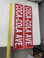 Coca Cola Ave. Metal Street Signs