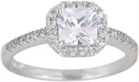 DECADENCE Sterling Silver mm Princess Cut Cubic Zi