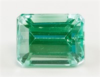 8.20ct Emerald Cut Green Natural Tourmaline GGL