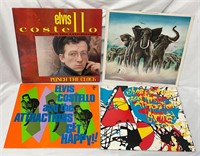 Lot of 4 Elvis Costello Vinyl LP's Record Albums