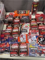 Large Bin of Coca Cola Diecast Collectibles