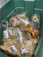 Tub of Star Wars E.T. & Other Collectible Glasses