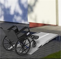 $140 Textured Aluminum Folding Wheelchair Ramp, 6'