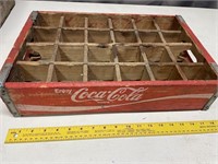 Red Antique Wood Coke Crate