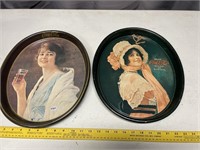 Pair of Wall Hanging Coca Cola Trays