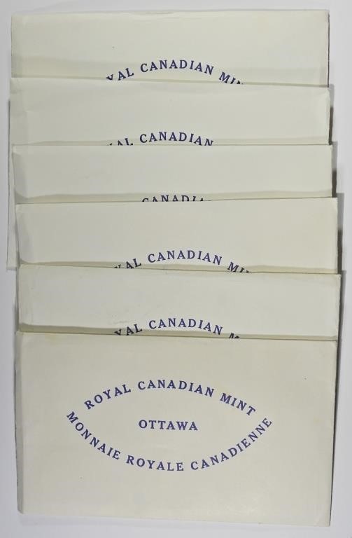 5- 1971 & 1- '72 CANADA UNC SETS IN OGP