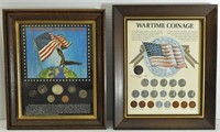 (2) FRAMED COIN COLLECTIONS WARTIME