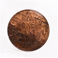 CANADA 1922 One Cent MS62 Trace Red ICCS