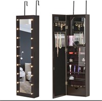 $79 Jewelry Armoire with Mirror and 18 LED Lights