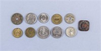 Lot of 10 Assorted Antique Coins