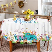 Easter Round Tablecloth  Happy Easter Table Cloth