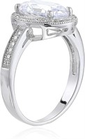 Decadence Sterling SIlver Oval Cut Engagement Ring