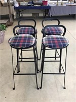 Modern Metal Barstools Lot of 4 with Seat