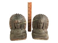 Native American Bookends Cast Iron Castings