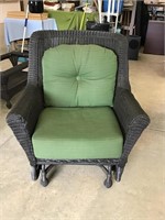 Outdoor PVC Wicker Rocker Rocking Chair with