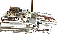 Costume Jewelry including beaded necklaces, gold