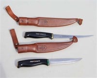Set of Normark Filleting and Hunting Knives