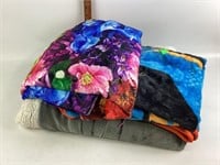 New Throw Blankets, includes floral blanket and