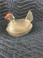 Clear Glass Chicken Egg Container