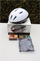 Size Large Bicycle Helmet, Wrist Guards, Light