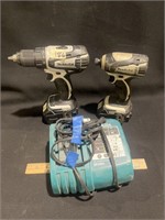 Makita drills with 2 batteries/charger