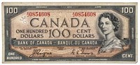 Bank of Canada 1954 $100 Devil's Face Portrait
